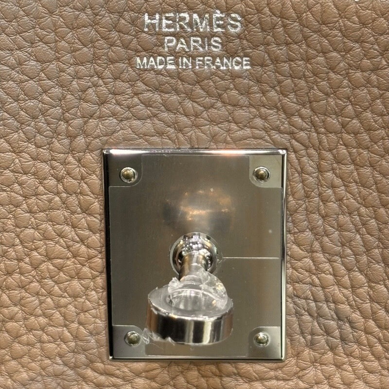 エルメス HERMES バーキン30 U刻印 エトゥープ×シルバー金具 トゴ レディース ハンドバッグ