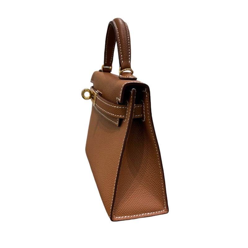 エルメス HERMES ミニケリー2 W刻印　(2024年製) ゴールド ゴールド金具 ヴォーエプソン レディース ハンドバッグ