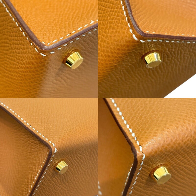 エルメス HERMES ミニケリー2 W刻印　(2024年製) ゴールド ゴールド金具 ヴォーエプソン レディース ハンドバッグ