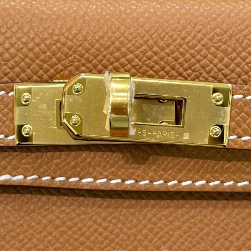 エルメス HERMES ミニケリー2 W刻印　(2024年製) ゴールド ゴールド金具 ヴォーエプソン レディース ハンドバッグ