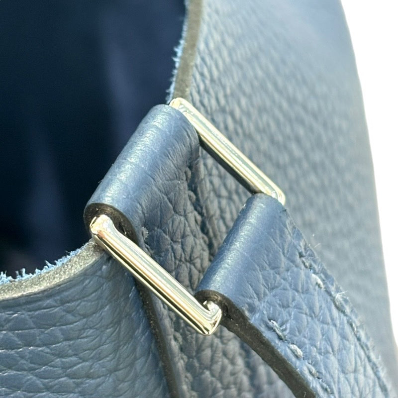 エルメス HERMES ピコタンロックPM W刻印 ブルードブリュス シルバー金具 トリヨンクレマンス レディース ハンドバッグ