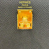 エルメス HERMES ケリー25 外縫い W刻印 ブラック×ゴールド金具 エプソン レディース ショルダーバッグ