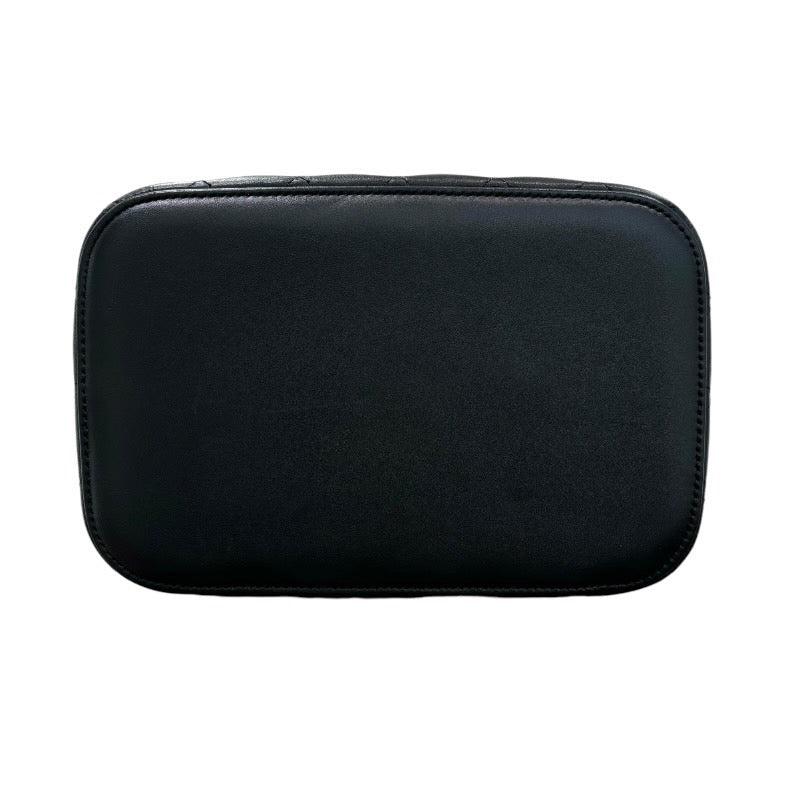 シャネル CHANEL バニティハンドバッグ A80913 ブラック×シルバー金具