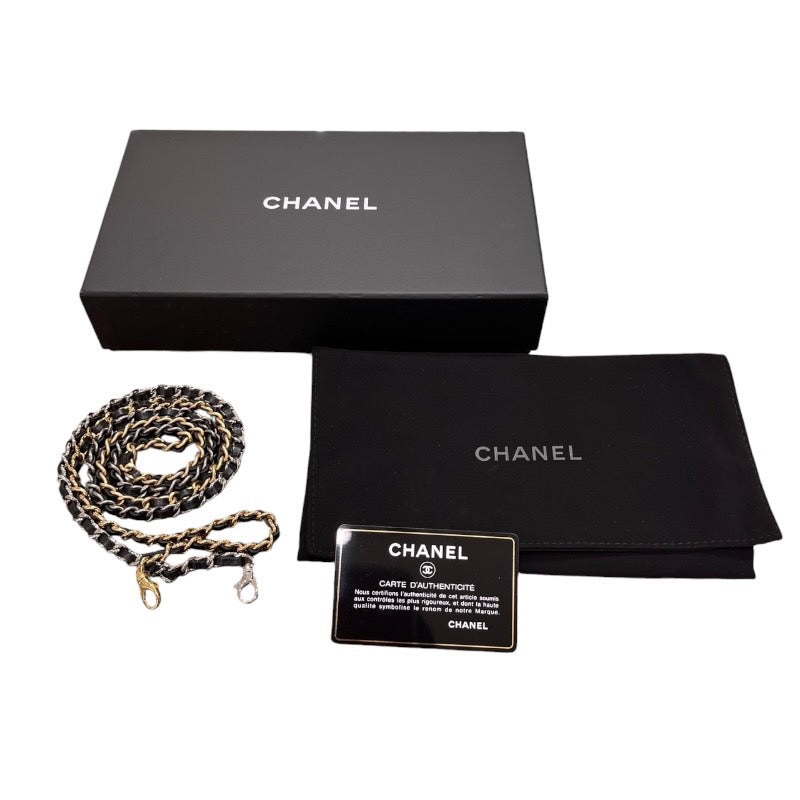 シャネル CHANEL チェーンウォレット 30番台 ブラック エイジドカーフ レディース ショルダーバッグ