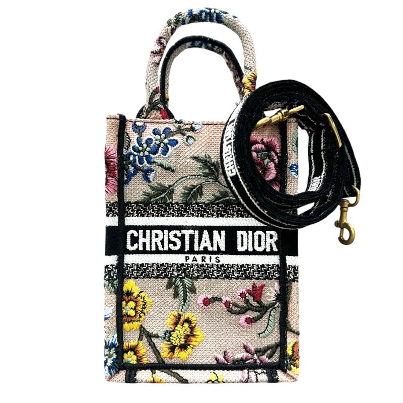 クリスチャン・ディオール Christian Dior ブックトートミニフォンバッグ キャンバス レディース ショルダーバッグ