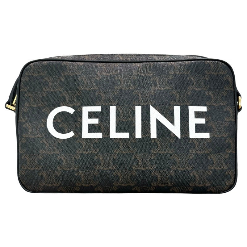 セリーヌ CELINE ミディアムメッセンジャーバッグ 194502 ブラック トリオンフキャンバス レディース メッセンジャーバッグ