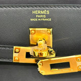 エルメス HERMES ケリームーブ W刻印 ブラック x ゴールド金具  スイフト レディース ショルダーバッグ