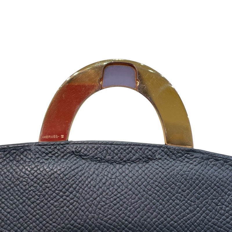 エルメス HERMES シェルシュ・ミディ25 A刻 ブラック/GD金具 エプソン レディース ショルダーバッグ