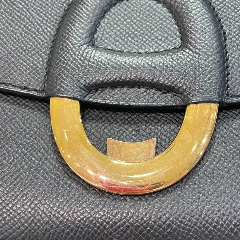 エルメス HERMES シェルシュ・ミディ25 A刻 ブラック/GD金具 エプソン レディース ショルダーバッグ