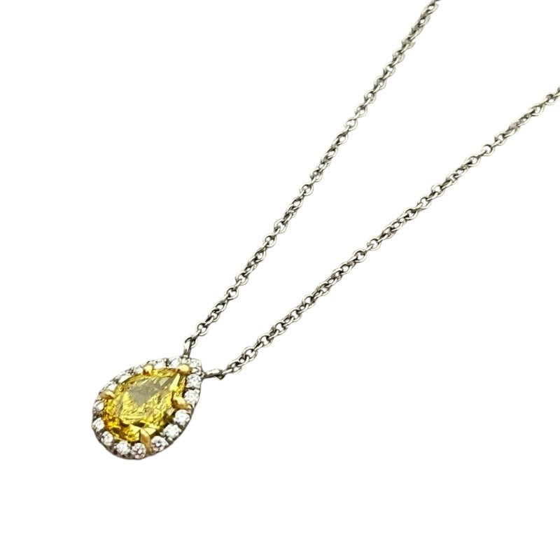 ティファニー TIFFANY＆CO ソレスト ペアシェイプ イエローダイヤ ネックレス 750YG/Pt950/イエローダイヤ ジュエリー
