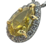 ティファニー TIFFANY＆CO ソレスト ペアシェイプ イエローダイヤ ネックレス 750YG/Pt950/イエローダイヤ ジュエリー