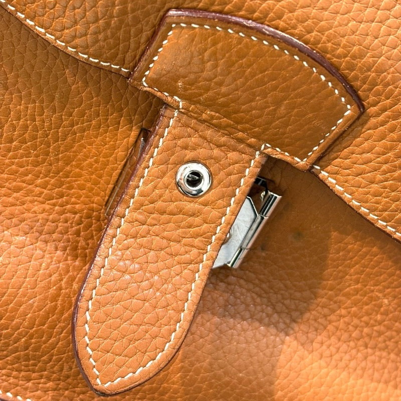 エルメス HERMES サックアデペッシュ27 □I刻 ゴールド/シルバー