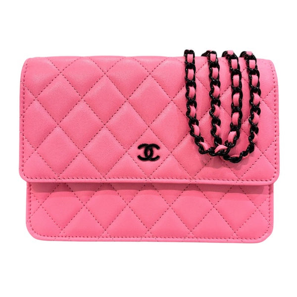 シャネル CHANEL マトラッセチェーンウォレット AP3745  ピンク ラムスキン ウォレットチェーン