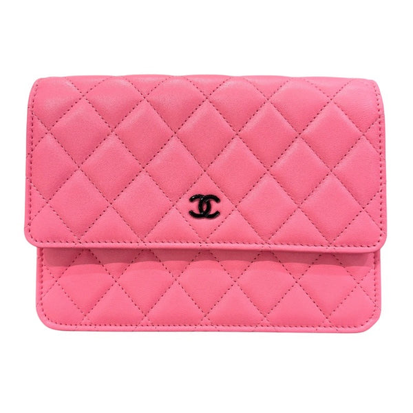 シャネル CHANEL マトラッセチェーンウォレット AP3745  ピンク ラムスキン ウォレットチェーン