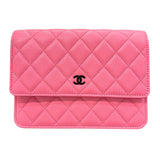 シャネル CHANEL マトラッセチェーンウォレット AP3745  ピンク ラムスキン ウォレットチェーン