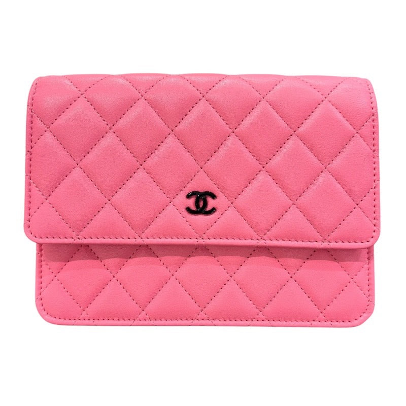 シャネル CHANEL マトラッセチェーンウォレット AP3745  ピンク ラムスキン ウォレットチェーン