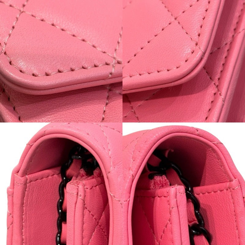 シャネル CHANEL マトラッセチェーンウォレット AP3745  ピンク ラムスキン ウォレットチェーン