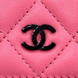 シャネル CHANEL マトラッセチェーンウォレット AP3745  ピンク ラムスキン ウォレットチェーン
