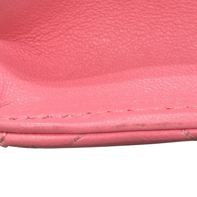 シャネル CHANEL マトラッセチェーンウォレット AP3745  ピンク ラムスキン ウォレットチェーン