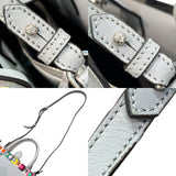フェンディ FENDI プチトゥジュール 8BH253 ライトグレー レザー レディース ショルダーバッグ