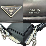 プラダ PRADA ショルダーバッグ 1BD263 ブラック×シルバー金具 ナイロン×レザー レディース ショルダーバッグ