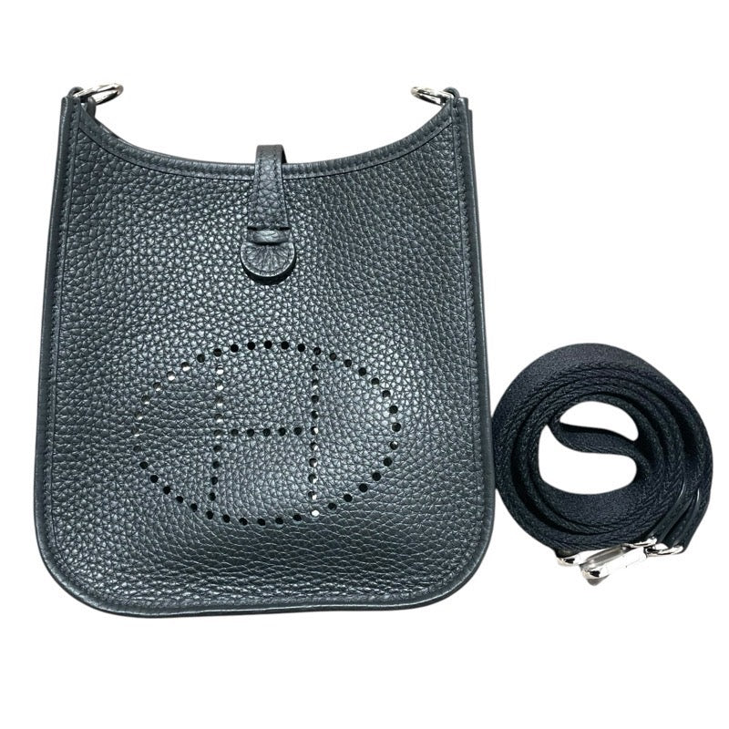 エルメス HERMES エヴリンTPM W刻 ブラック　SV金具 トリヨン レディース ショルダーバッグ