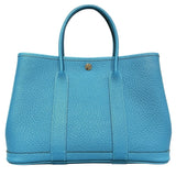 エルメス HERMES ガーデンパーティTPM □R刻 ターコイズ　SV金具 ネゴンダ レディース トートバッグ