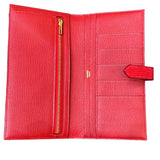 エルメス HERMES ベアンクラシック D刻印　(2019年製) ルージュエギン　ゴールド金具 リザード レディース 長財布
