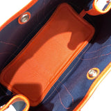 エルメス HERMES ガーデンパーティTPM X刻 ネイビー　SV金具 トワル・ネゴンダ レディース トートバッグ