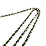 シャネル CHANEL 2.55 エンブロイダリー チェーンウォレット 25番台 ブラック/GD金具 カーフ レディース ショルダーバッグ