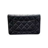 シャネル CHANEL 2.55 エンブロイダリー チェーンウォレット 25番台 ブラック/GD金具 カーフ レディース ショルダーバッグ
