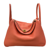 エルメス HERMES リンディ34 □Q刻印 クレヴェット×ゴールド金具 トリヨンクレマンス レディース ショルダーバッグ