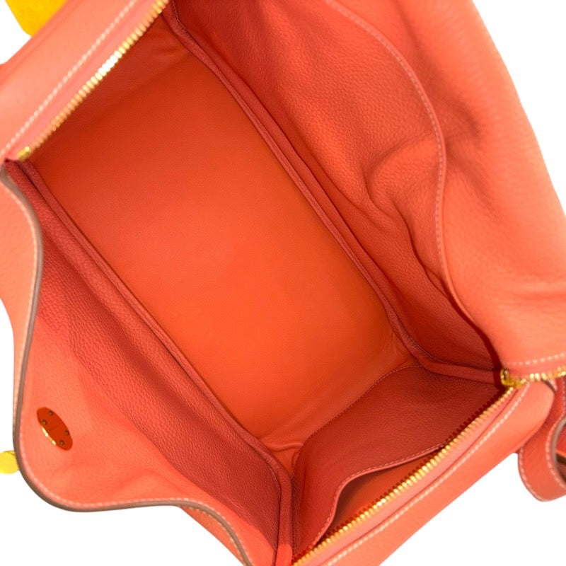 エルメス HERMES リンディ34 □Q刻印 クレヴェット×ゴールド金具 トリヨンクレマンス レディース ショルダーバッグ