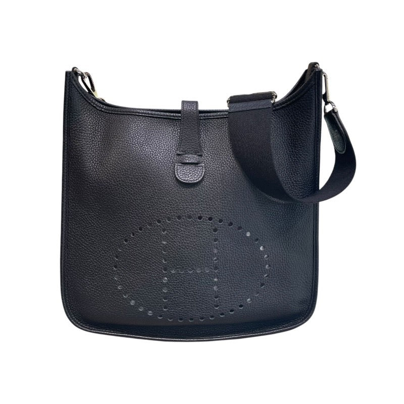 エルメス HERMES エブリン3GM T刻印 ブラック×シルバー金具 トリヨンクレマンス レディース ショルダーバッグ