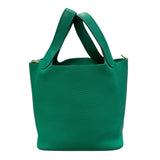 エルメス HERMES ピコタンロックPM W刻印 ヴェールヴェルディゴ×ゴールド金具 トリヨンクレマンス レディース ハンドバッグ
