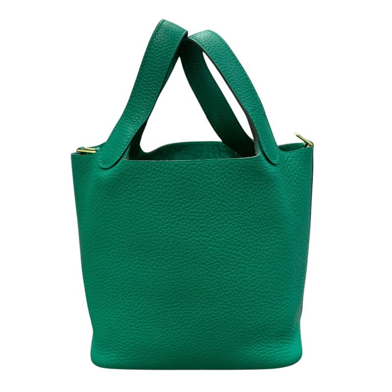 エルメス HERMES ピコタンロックPM W刻印 ヴェールヴェルディゴ×ゴールド金具 トリヨンクレマンス レディース ハンドバッグ