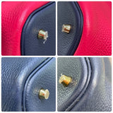 エルメス HERMES ピコタンロックMM カザック D刻印 ローズエクストリーム×ブルーニュイ×ゴールド金具 トリヨンクレマンス レディース ハンドバッグ