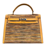エルメス HERMES ケリー32 □D刻印 バレニア×シルバー金具 ヴィブラート レディース ショルダーバッグ