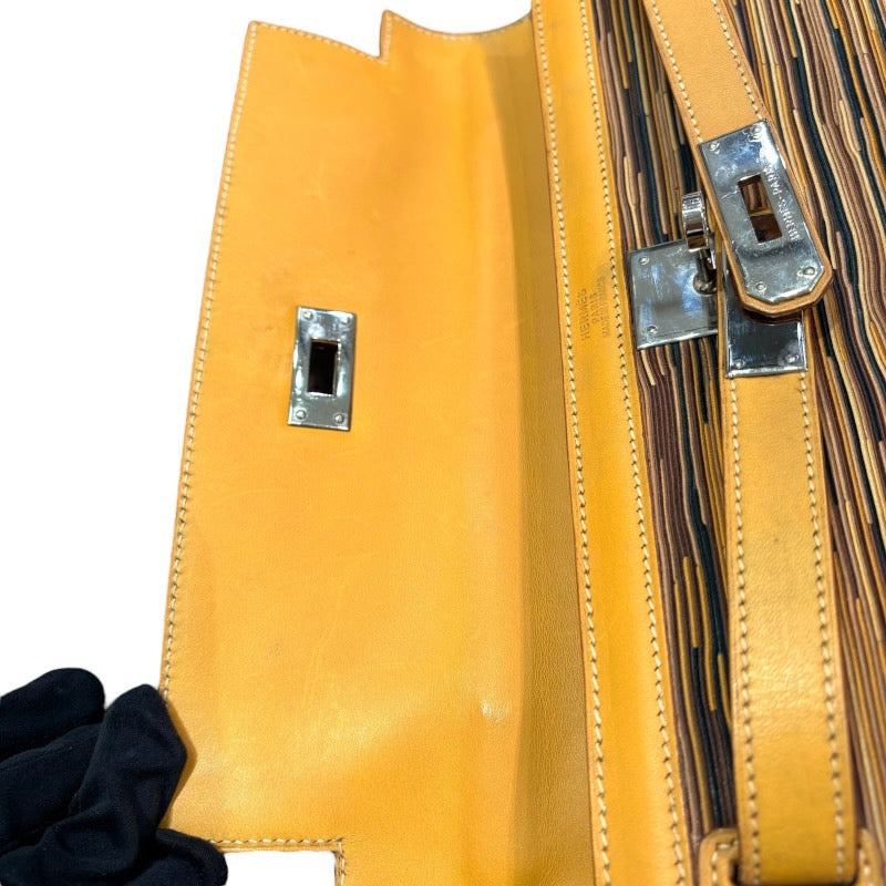 エルメス HERMES ケリー32 □D刻印 バレニア×シルバー金具 ヴィブラート レディース ショルダーバッグ