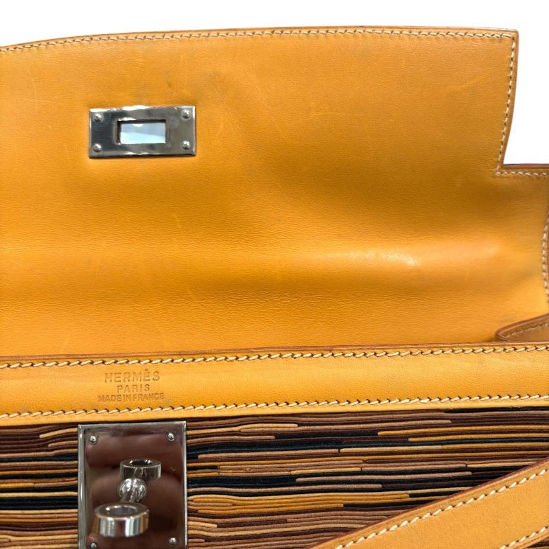 エルメス HERMES ケリー32 □D刻印 バレニア×シルバー金具 ヴィブラート レディース ショルダーバッグ