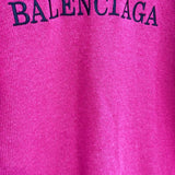 バレンシアガ BALENCIAGA ロゴタートルネックニットセーター XS ピンク ウール レディース ニット