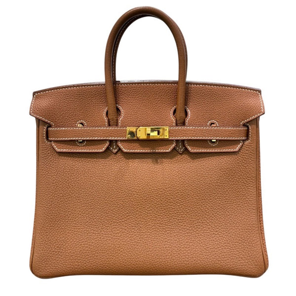 エルメス HERMES バーキン25 B刻印 ゴールド トゴ トゴ、GD色金具 ユニセックス ハンドバッグ