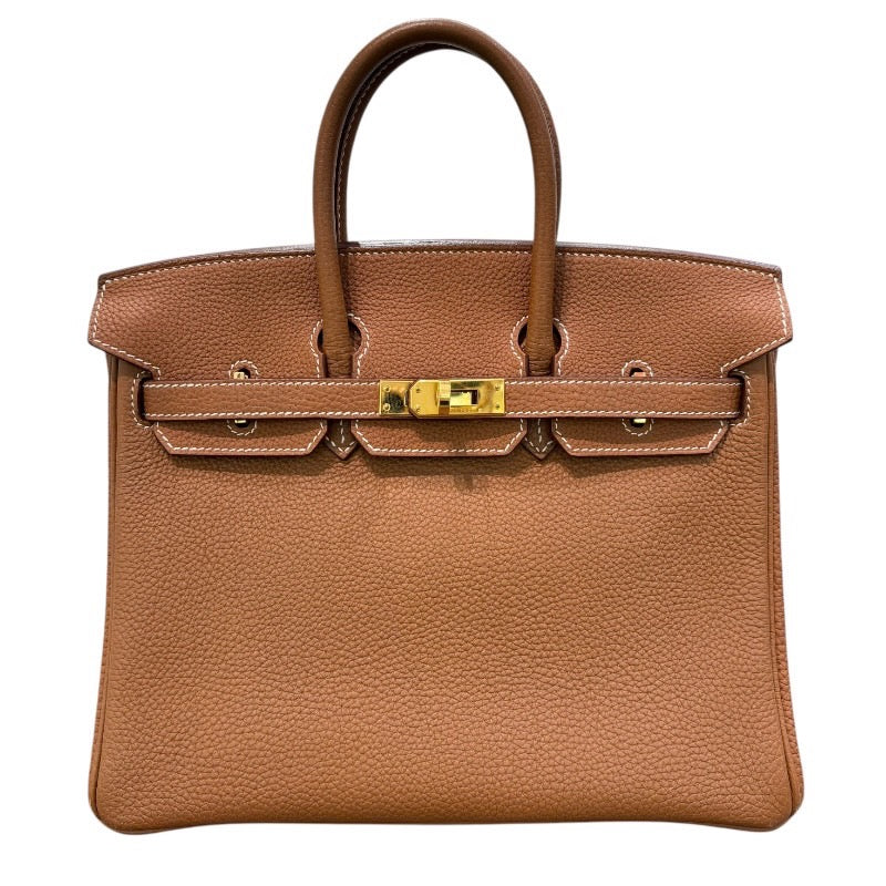 エルメス HERMES バーキン25 B刻印 ゴールド トゴ トゴ、GD色金具 ユニセックス ハンドバッグ