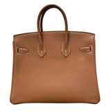 エルメス HERMES バーキン25 B刻印 ゴールド トゴ トゴ、GD色金具 ユニセックス ハンドバッグ