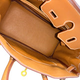 エルメス HERMES バーキン25 B刻印 ゴールド トゴ トゴ、GD色金具 ユニセックス ハンドバッグ