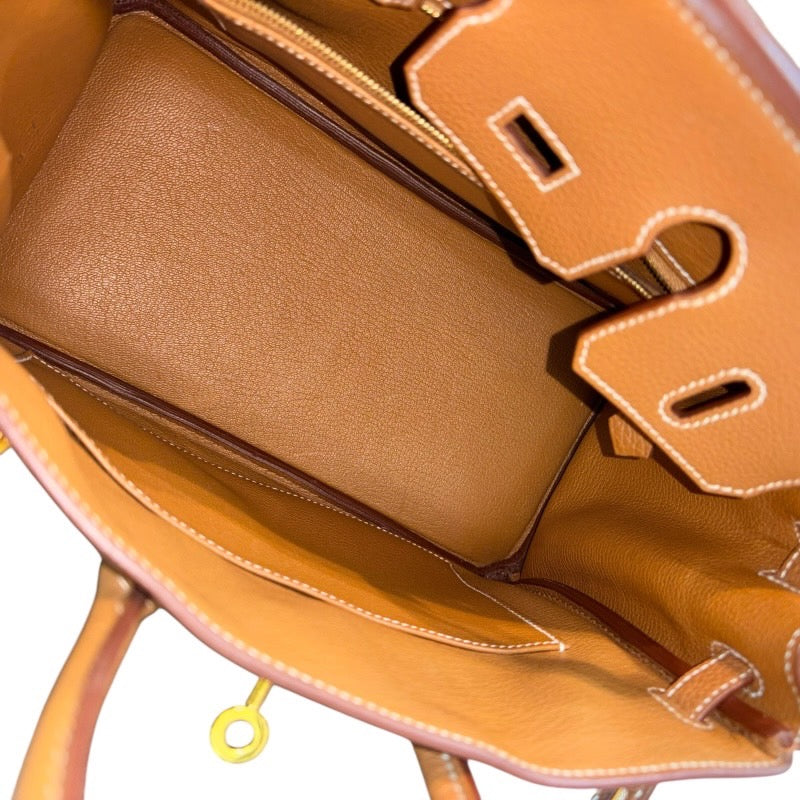 エルメス HERMES バーキン25 B刻印 ゴールド トゴ トゴ、GD色金具 ユニセックス ハンドバッグ