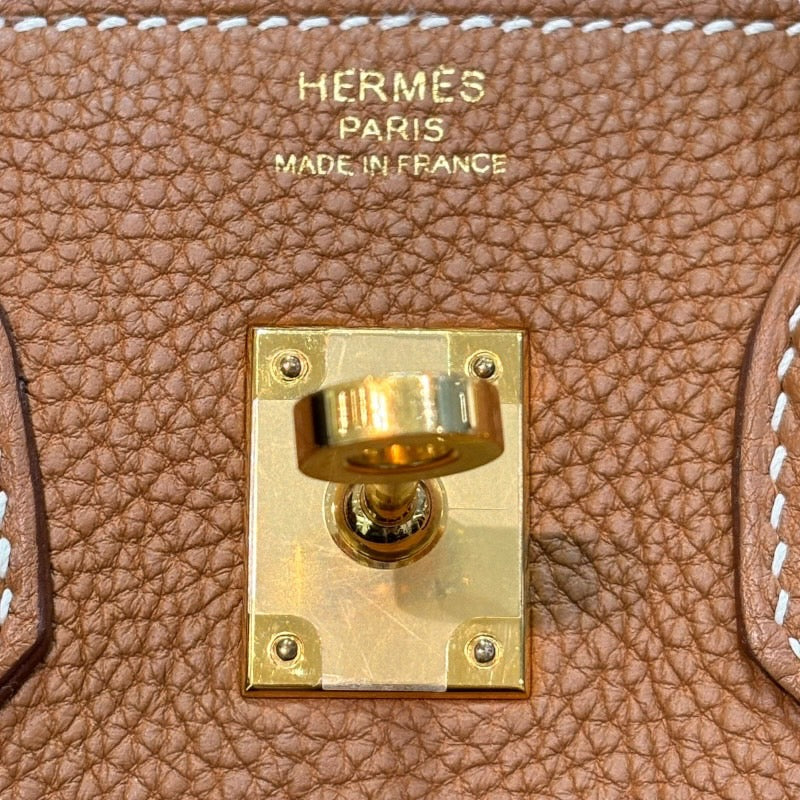 エルメス HERMES バーキン25 B刻印 ゴールド トゴ トゴ、GD色金具 ユニセックス ハンドバッグ