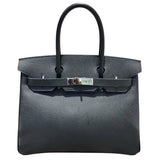 エルメス HERMES バーキン30 Ｂ刻 ブラック　SV金具 エプソン レディース ハンドバッグ