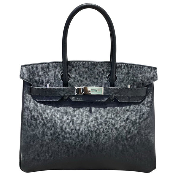 エルメス HERMES バーキン30 Ｂ刻 ブラック　SV金具 エプソン レディース ハンドバッグ