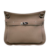 エルメス HERMES ジプシエール37 □O刻印 エトゥープ×シルバー金具 トリヨンクレマンス レディース ショルダーバッグ